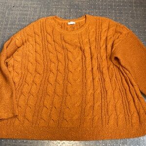 J Jill Harvest Cable Knit Pullover Sweater 2X